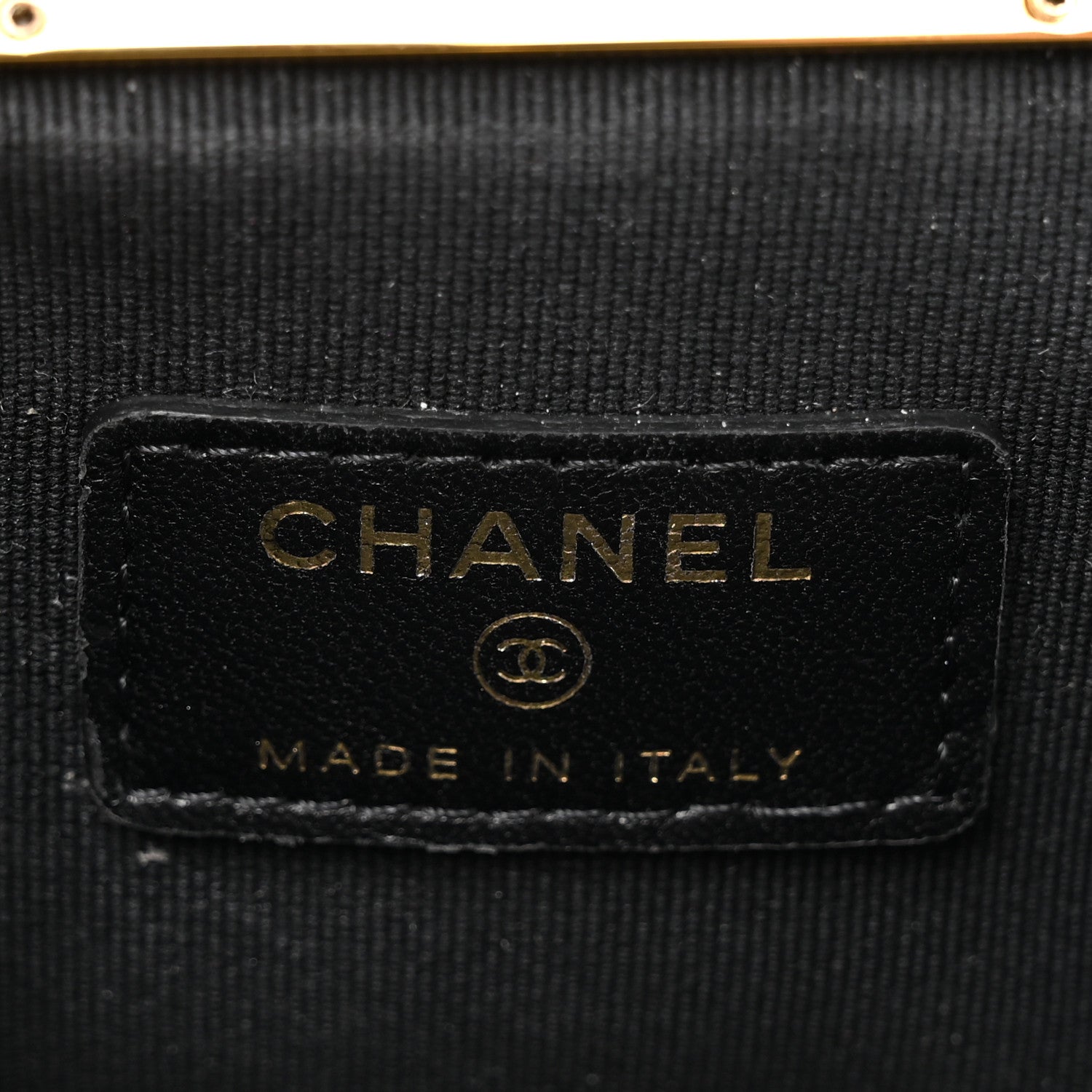 Chanel Lambskin Quilted Trio Kiss Lock Clutch With Chain Black 8 of 13