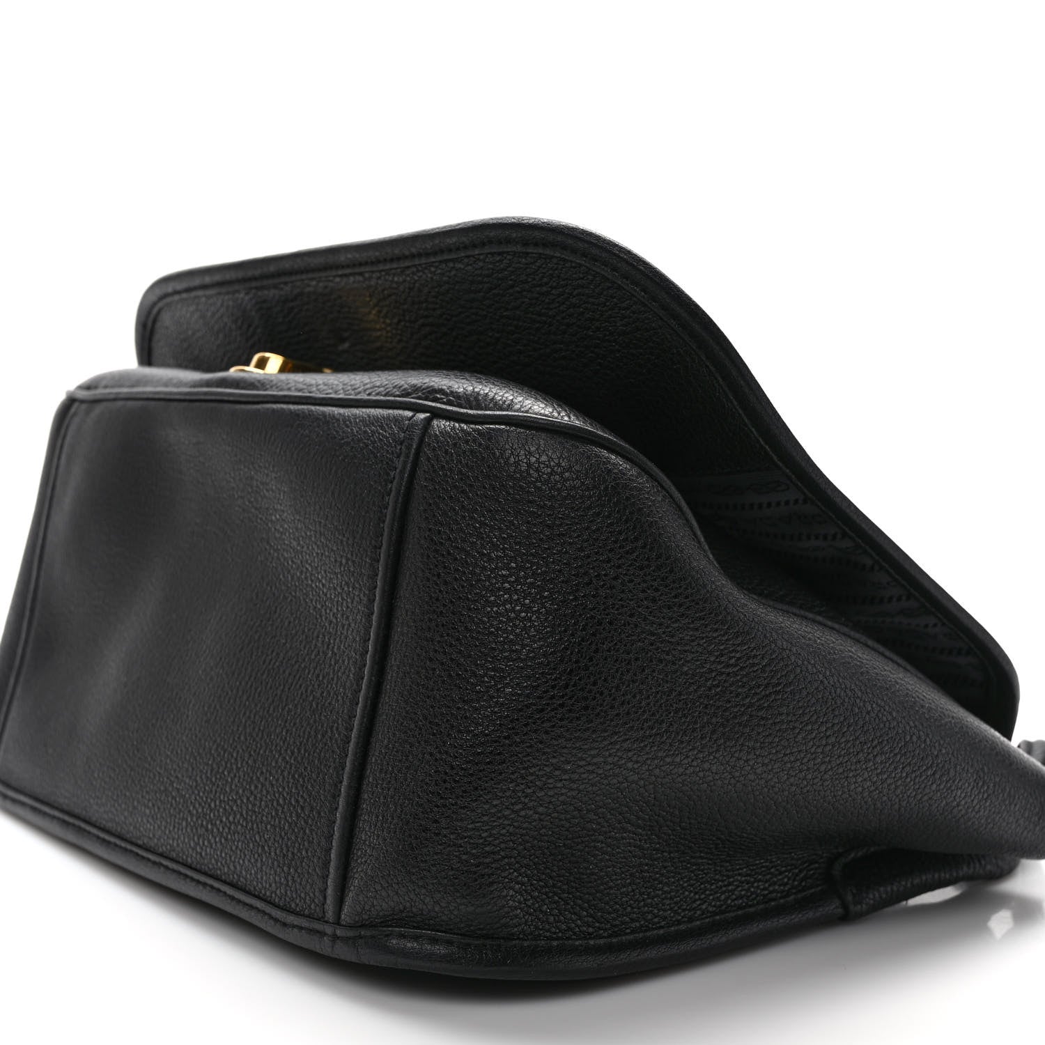 Prada Vitello Phenix Embossed Logo Bag Black 8 of 8