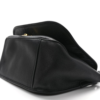 Prada Vitello Phenix Embossed Logo Bag Black 8 of 8