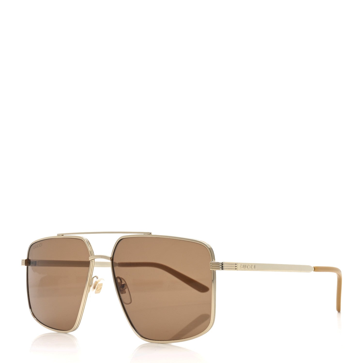 Gucci Metal Navigator Sunglasses GG0941S Gold 1 of 7