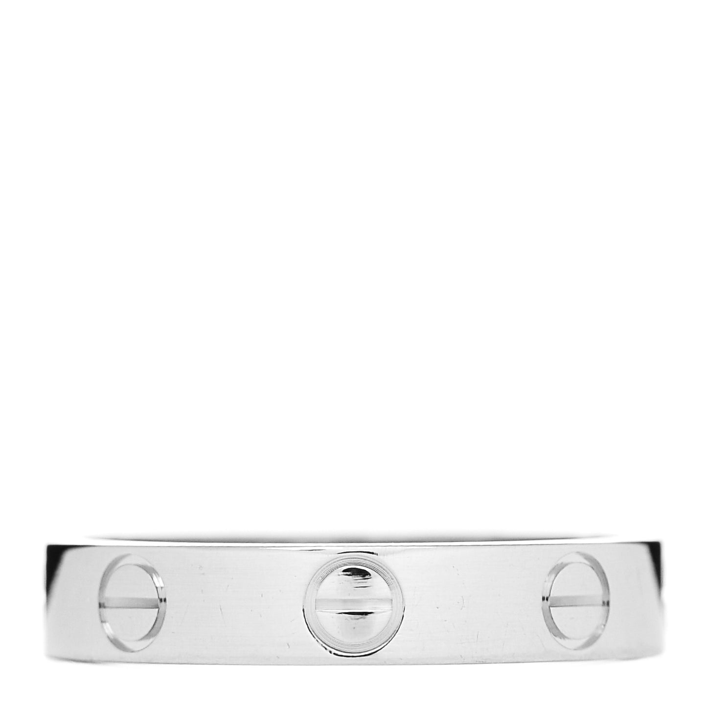 18K White Gold 3.5mm LOVE Wedding Band Ring 52 6