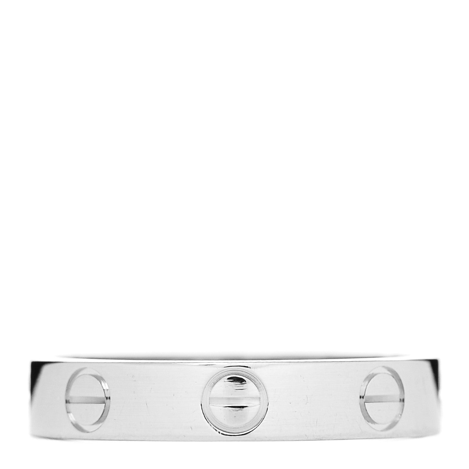 Cartier 18K White Gold 3.5mm LOVE Wedding Band Ring 52 6 1 of 4