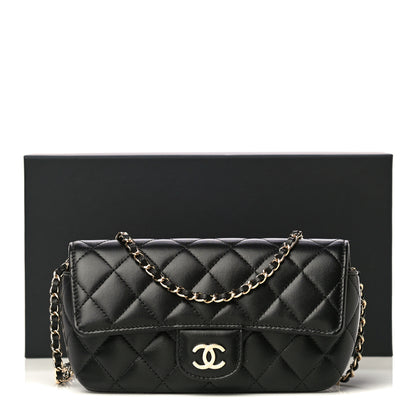 Chanel Lambskin Quilted Glasses Case With Chain Black 11 of 11