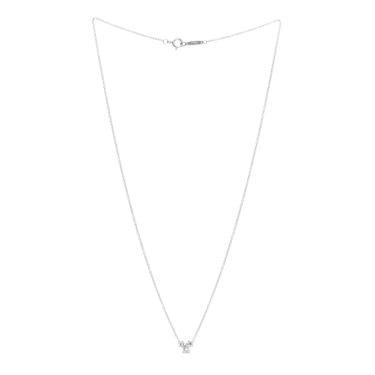 Tiffany Platinum Diamond Aria Pendant Necklace 3 of 6