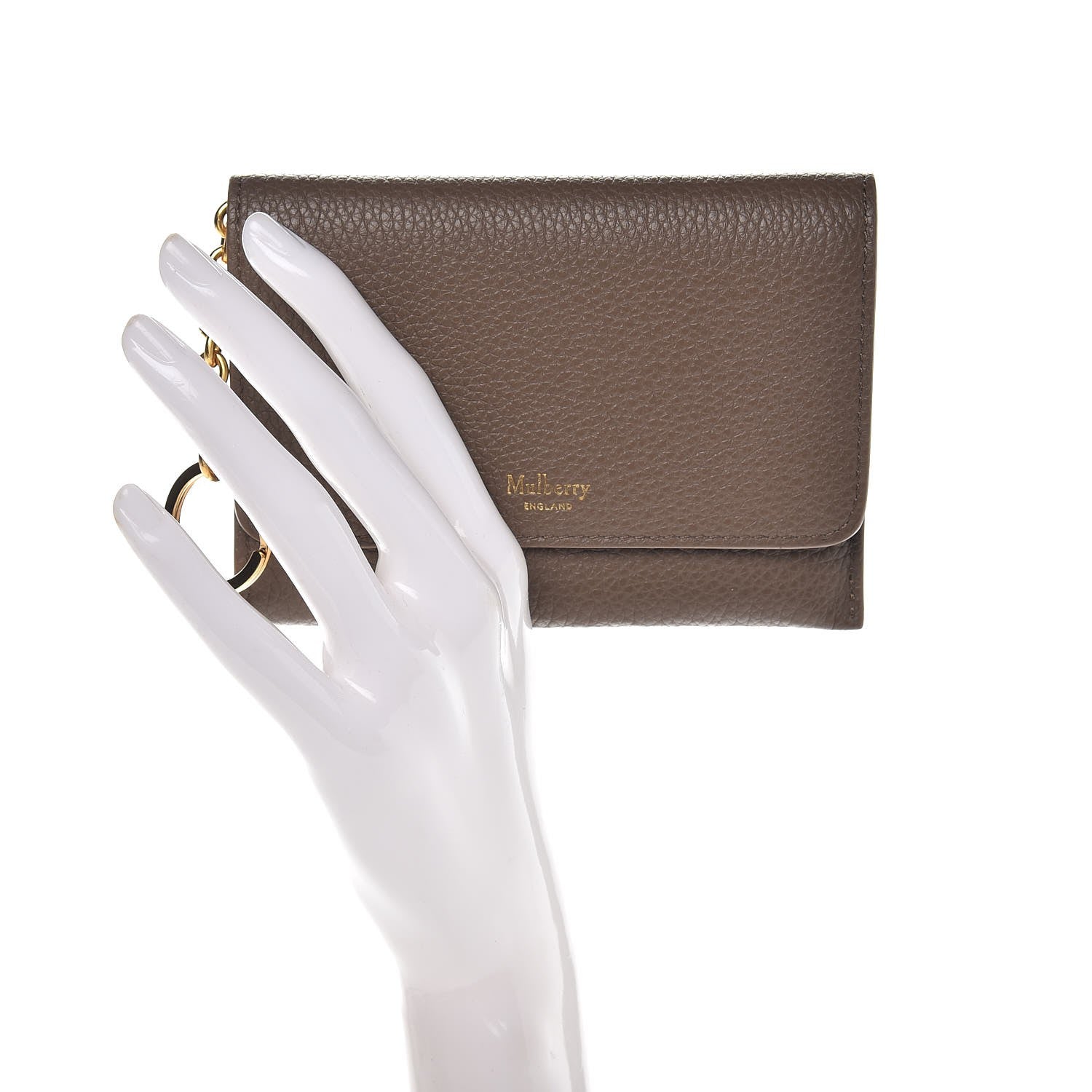 Mulberry Small Classic Grain Continental Key Coin Pouch Clay 2 of 8