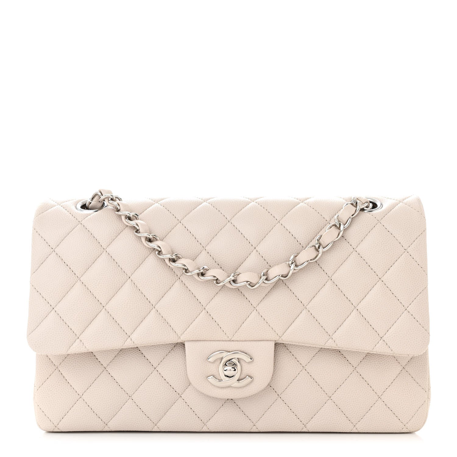 Chanel Caviar Quilted Medium Double Flap Ivory 1 of 11