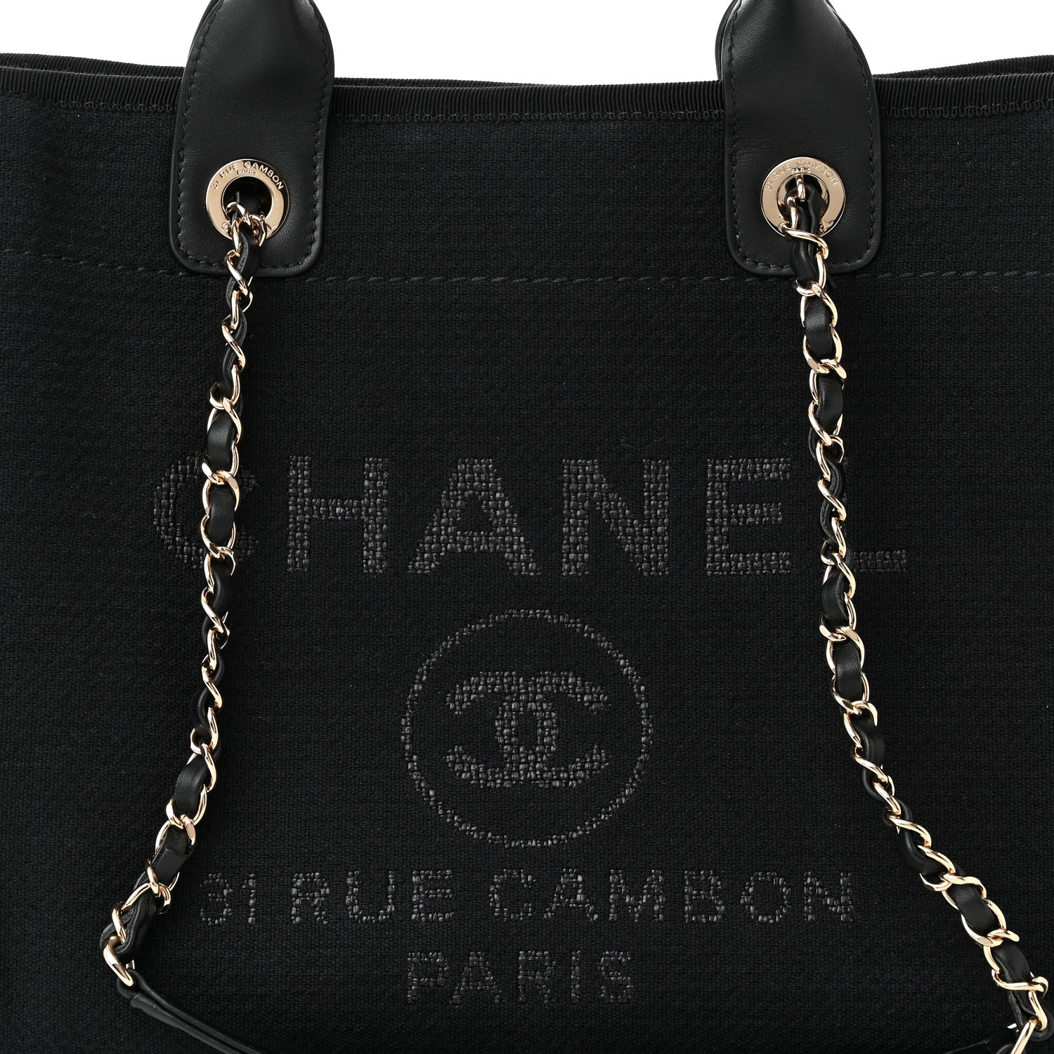 Chanel Mixed Fibers Small Deauville Tote Black 9 of 12