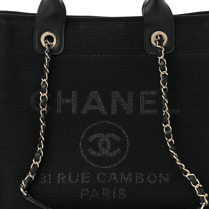 Chanel Mixed Fibers Small Deauville Tote Black 9 of 12