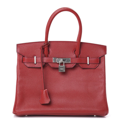 Hermes Chevre Mysore Horseshoe Birkin 30 Rouge Casaque Rose Pourpre 1 of 10