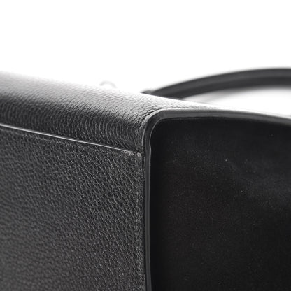 Celine Drummed Calfskin Suede Small Trapeze Black 13 of 13