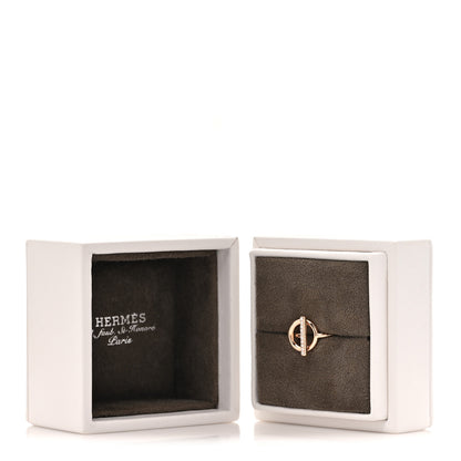 Hermes 18K Rose Gold Diamond PM Echappee Ring 51 5.75 5 of 5