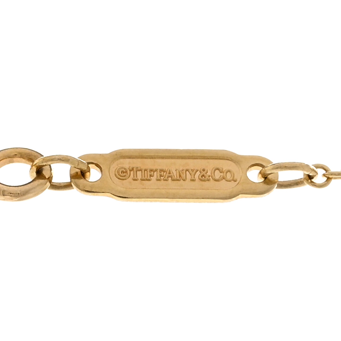 18K Yellow Gold Large T Smile Pendant Necklace