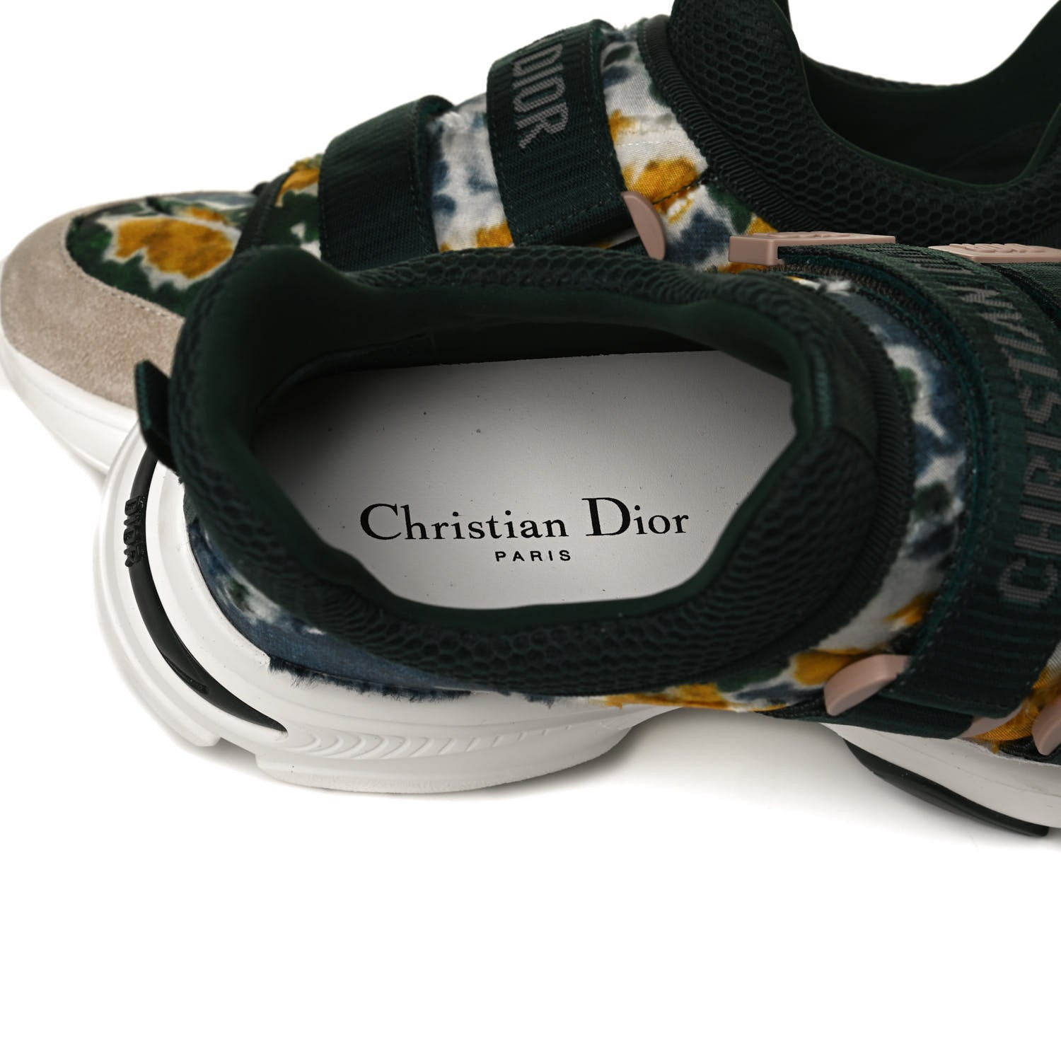 Christian Dior Technical Fabric Camouflage Tie and Dior Womens D-Wander Sneakers 38 Cypress Green 8 of 12
