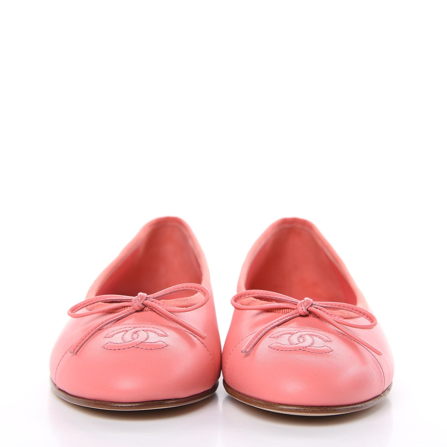 Goatskin Cap Toe CC Ballerina Flats 37.5 Pink