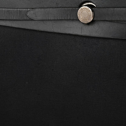 Hermes Toile Vache Calfskin Herbag 40 GM Black 16 of 17