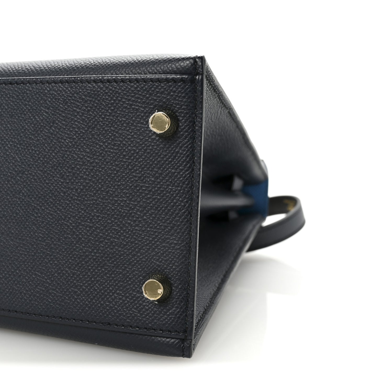 Epsom Casaque Kelly Sellier 28 Bleu Indigo Black Bleu Frida