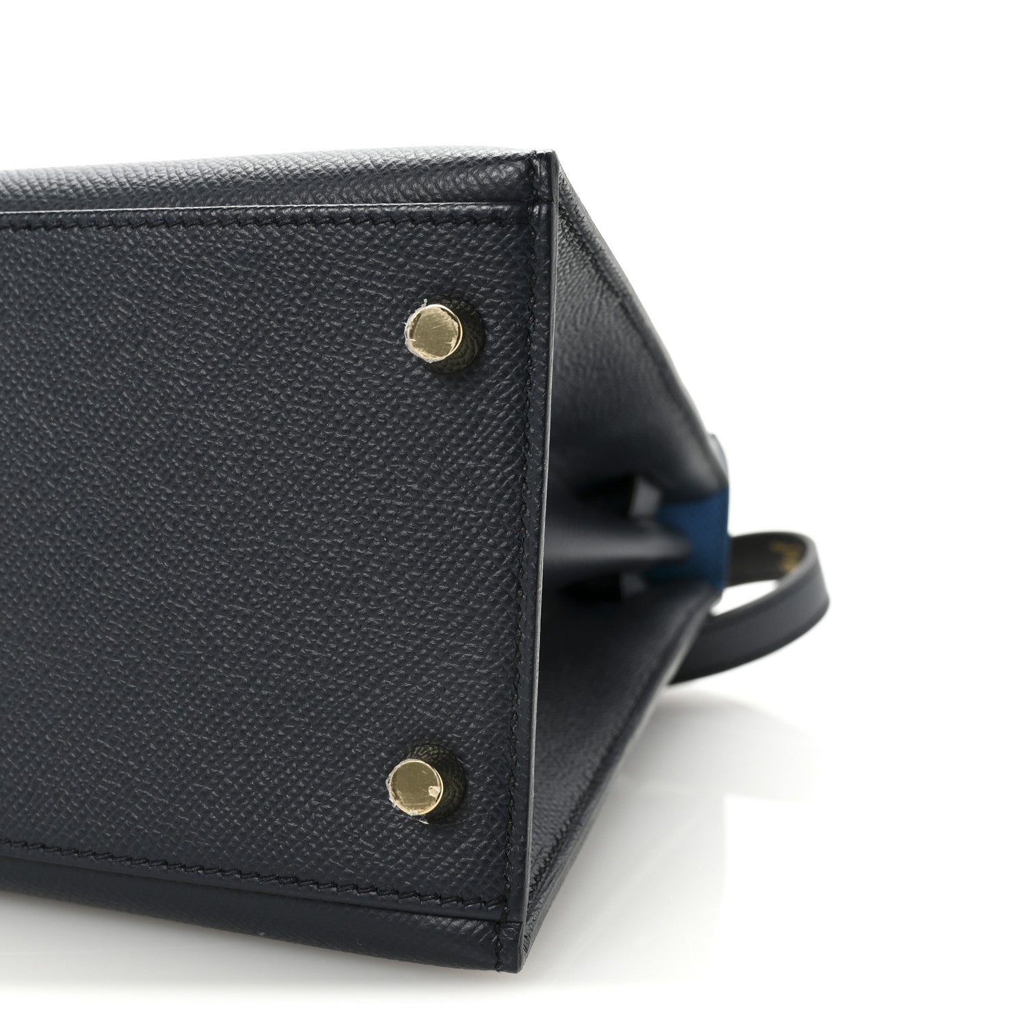 Hermes Epsom Casaque Kelly Sellier 28 Bleu Indigo Black Bleu Frida 9 of 9