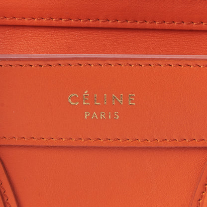 Celine Smooth Calfskin Nano Luggage Fluo Orange 7 of 9