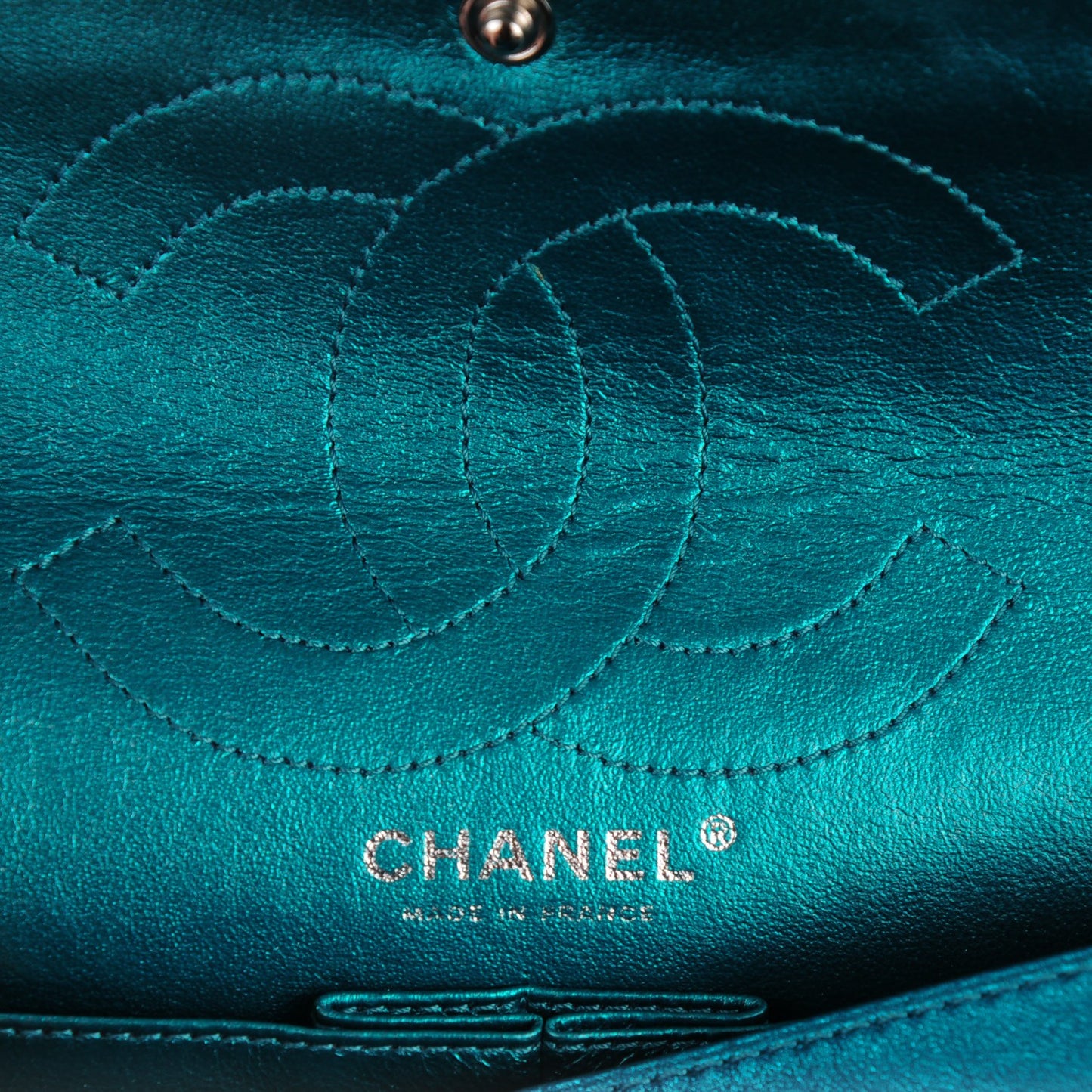 Metallic Calfskin Quilted 2.55 Reissue 226 Flap Turquoise