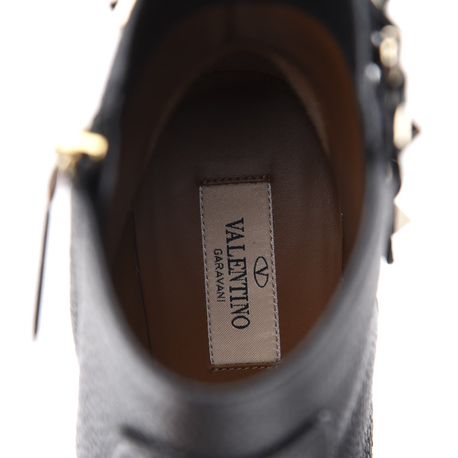 Valentino Garavani Pebbled Calfskin Rockstud 70mm Ankle Boots 37 Black 8 of 11