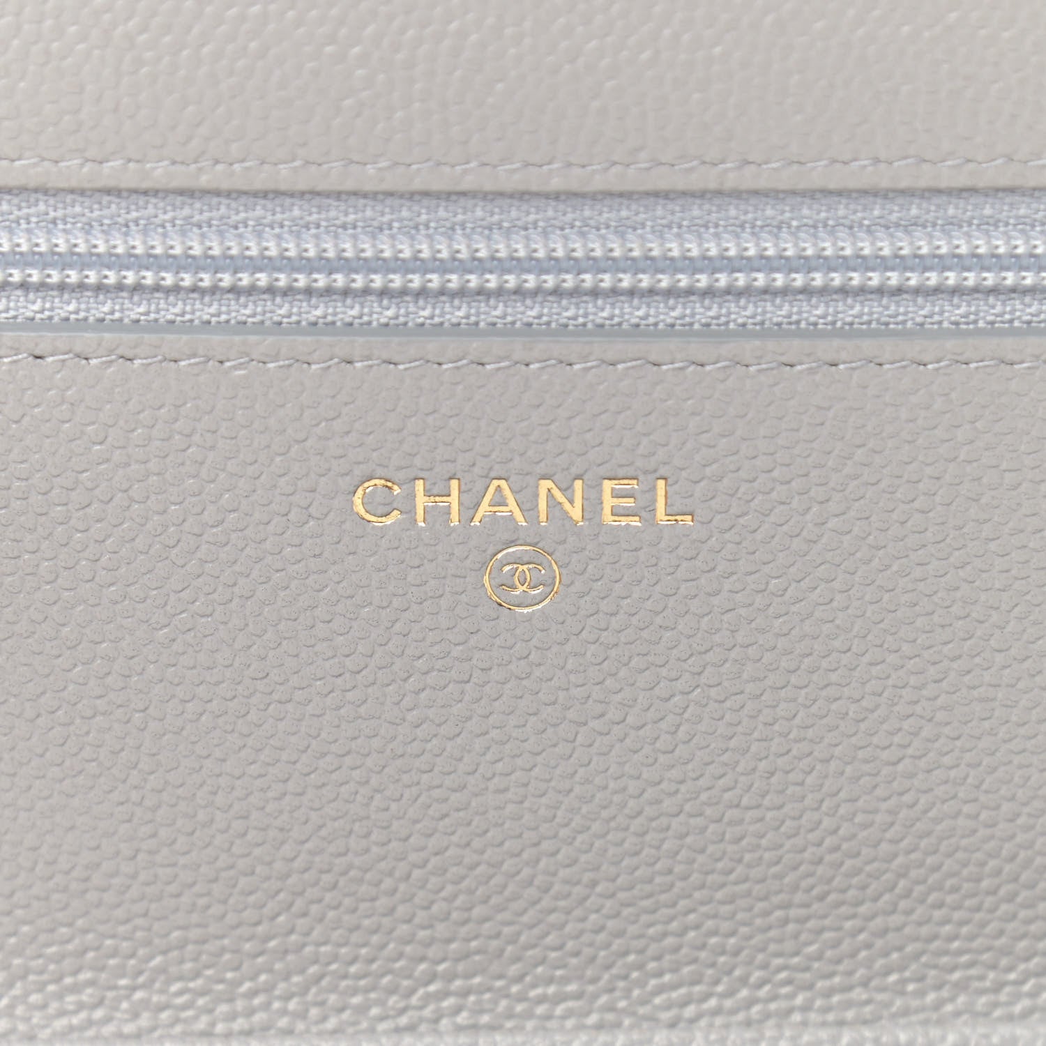 Chanel Caviar Quilted Golden Class Wallet On Chain WOC Gray 5 of 12