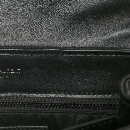 Saint Laurent Calfskin Y Quilted Monogram Toy Loulou Crossbody Bag Black 12 of 12