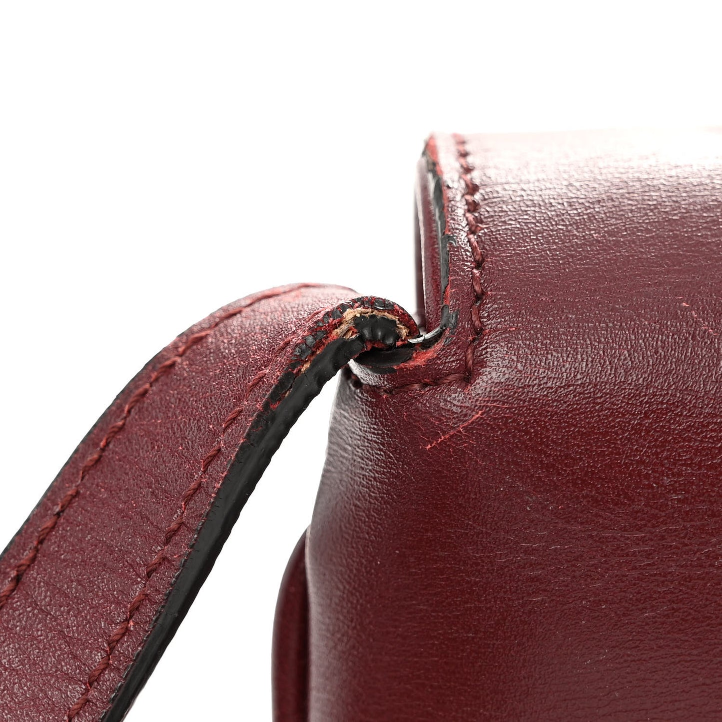Vitello Palmellato Lux Small Arli Flap Shoulder Bag Vintage Bordeaux