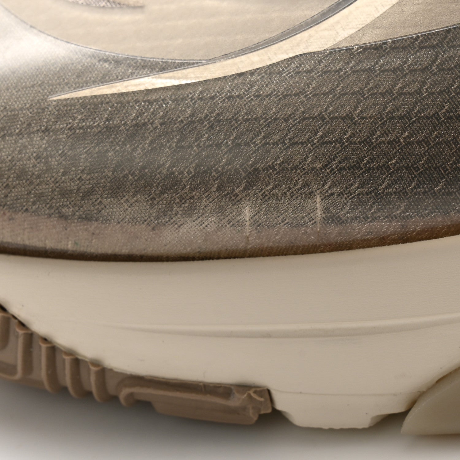 Fendi Fabric Calfskin Rubber Transparent Mens Fendi Flow Low Top Sneakers 12 Beige Tartufo 9 of 11