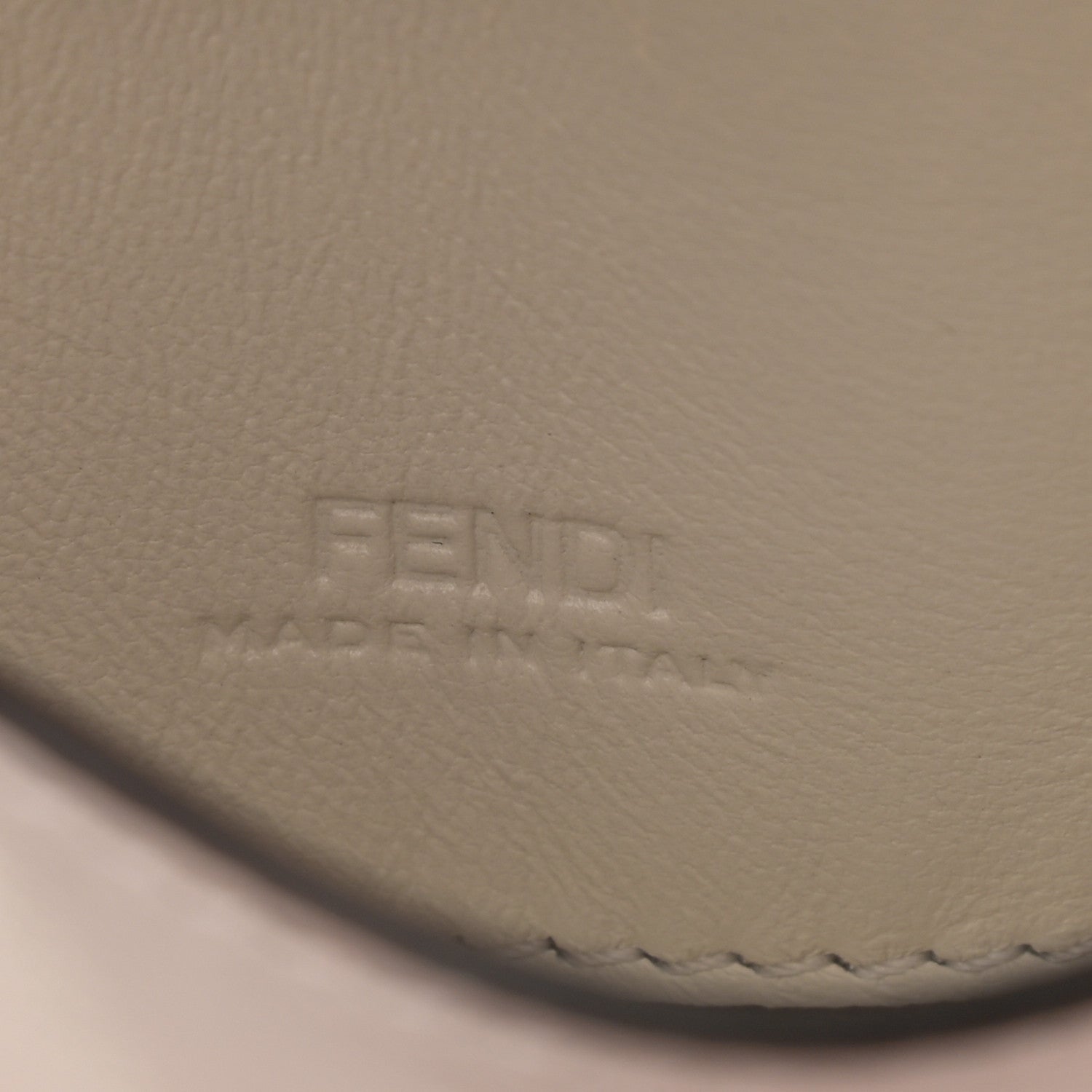 Fendi Nappa Matisse FF Embossed Nano Baguette Charm White 8 of 10