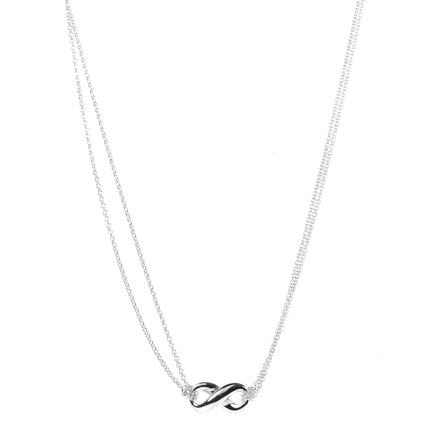 Tiffany Sterling Silver Figure 8 Pendant Necklace 1 of 6
