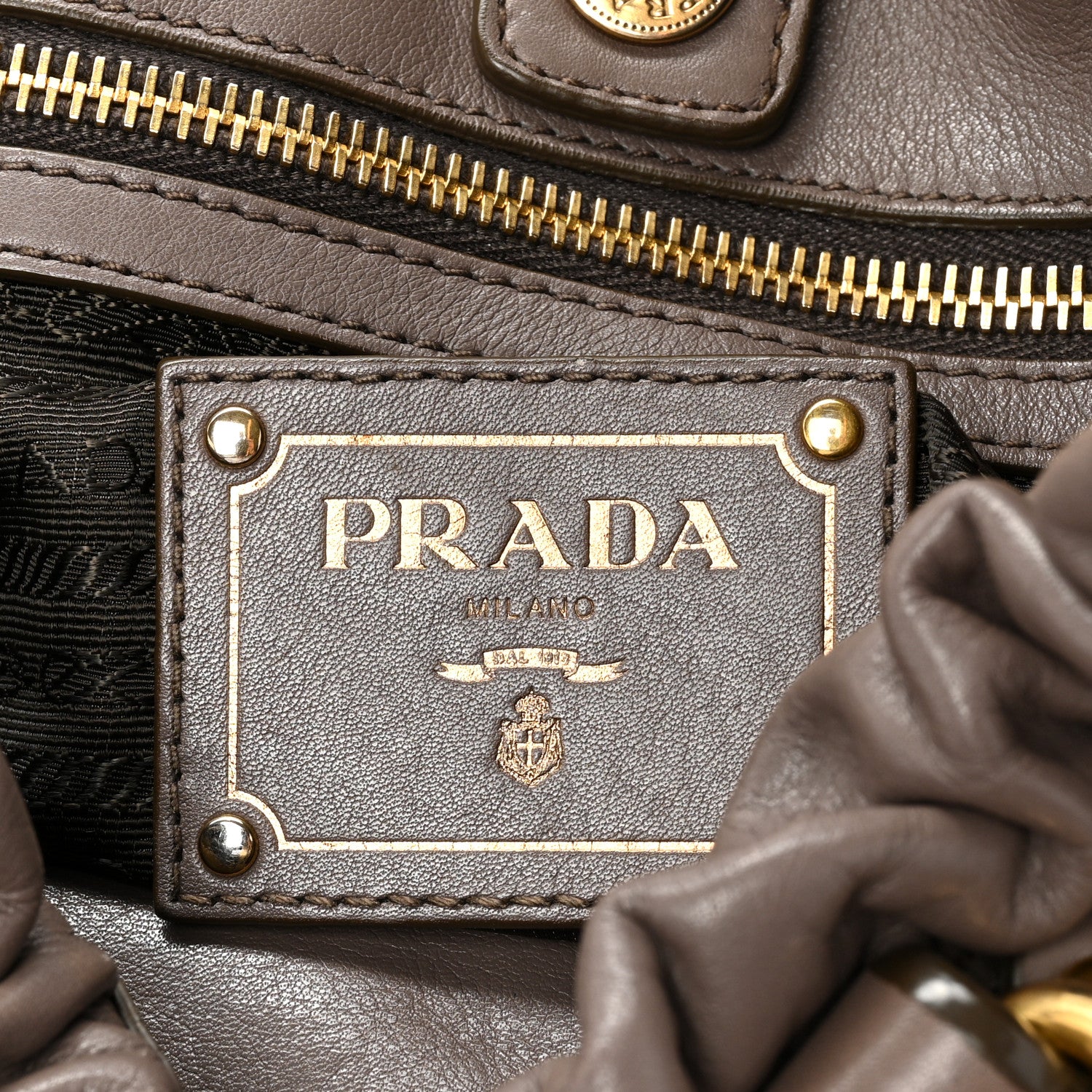 Prada Vitello Soft Calfskin Shopping Satchel Bambu 6 of 10