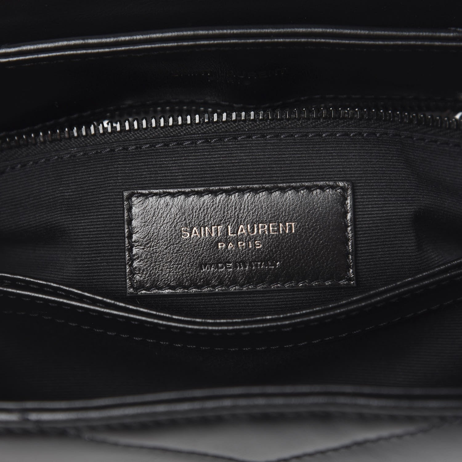 Saint Laurent Calfskin Y Quilted Monogram Toy Loulou Crossbody Bag Black 6 of 11