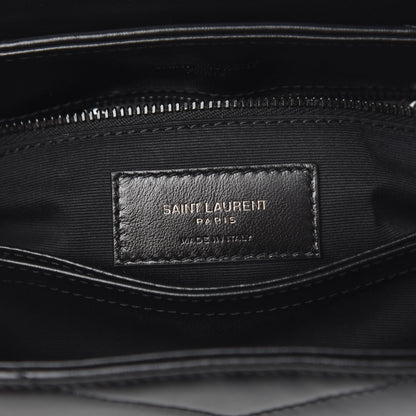 Saint Laurent Calfskin Y Quilted Monogram Toy Loulou Crossbody Bag Black 6 of 11