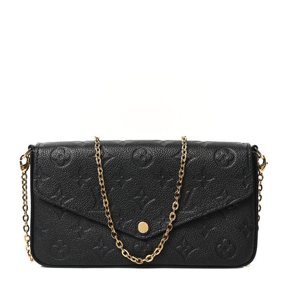 Louis Vuitton Empreinte Pochette Felicie Chain Wallet Black 1 of 12