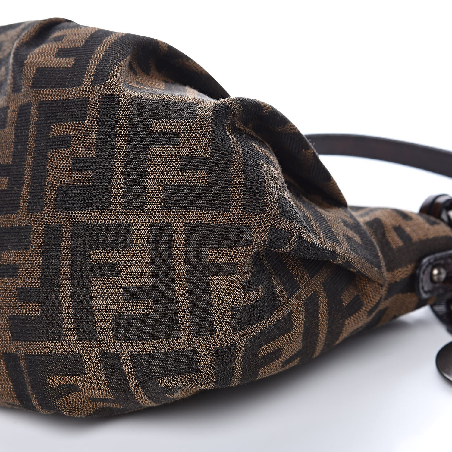 Fendi Zucca Patent Mini Chef Hobo Tobacco 9 of 11