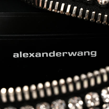 Alexander Wang Mesh Crystal Rhinestone Mini Heiress Pouch Black Silver 6 of 11