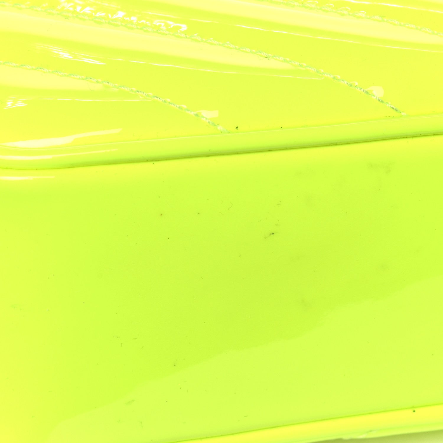 Saint Laurent Patent Calfskin Matelasse Monogram Lou Camera Bag Neon Yellow 6 of 6