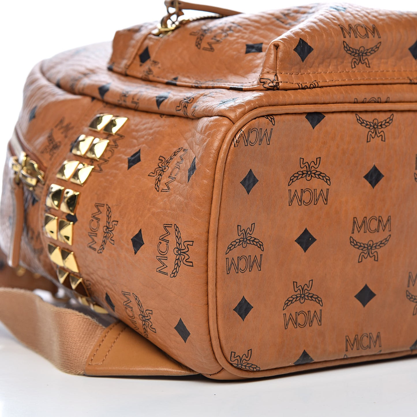 Visetos Small Side Stud Stark Backpack Cognac