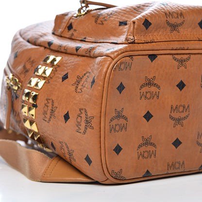 MCM Visetos Small Side Stud Stark Backpack Cognac 10 of 12