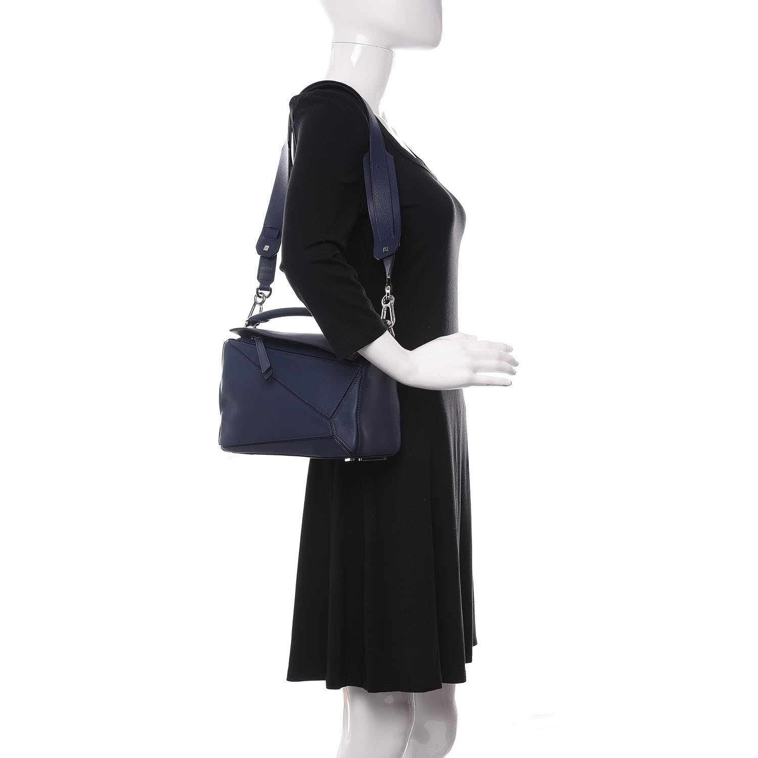 Loewe Calfskin Small Puzzle Bag Marine 2 of 10