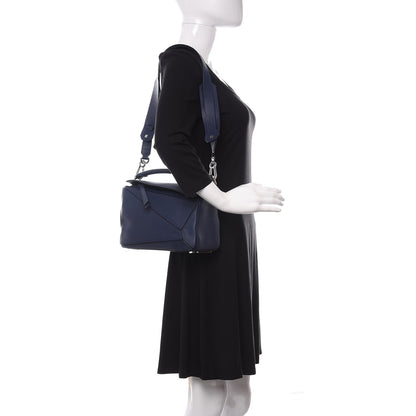 Loewe Calfskin Small Puzzle Bag Marine 2 of 10