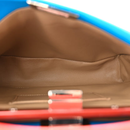 Fendi Nappa Colorblock Mini Peekaboo Iconic Satchel Blue Royal Papavero Cuoio 5 of 11