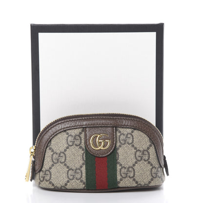 Gucci GG Supreme Monogram Web Ophidia Dome Key Pouch Beige New Acero 7 of 7