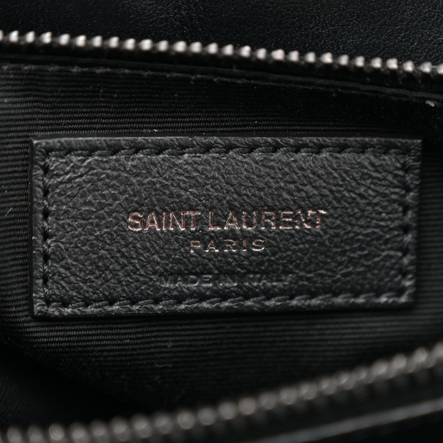 Calfskin Y Quilted Monogram Monochrome Large Loulou Chain Satchel Black
