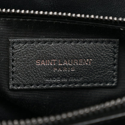 Saint Laurent Calfskin Y Quilted Monogram Monochrome Large Loulou Chain Satchel Black 6 of 13