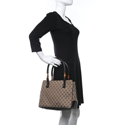 Gucci Monogram Small Bamboo Tote Brown 3 of 9