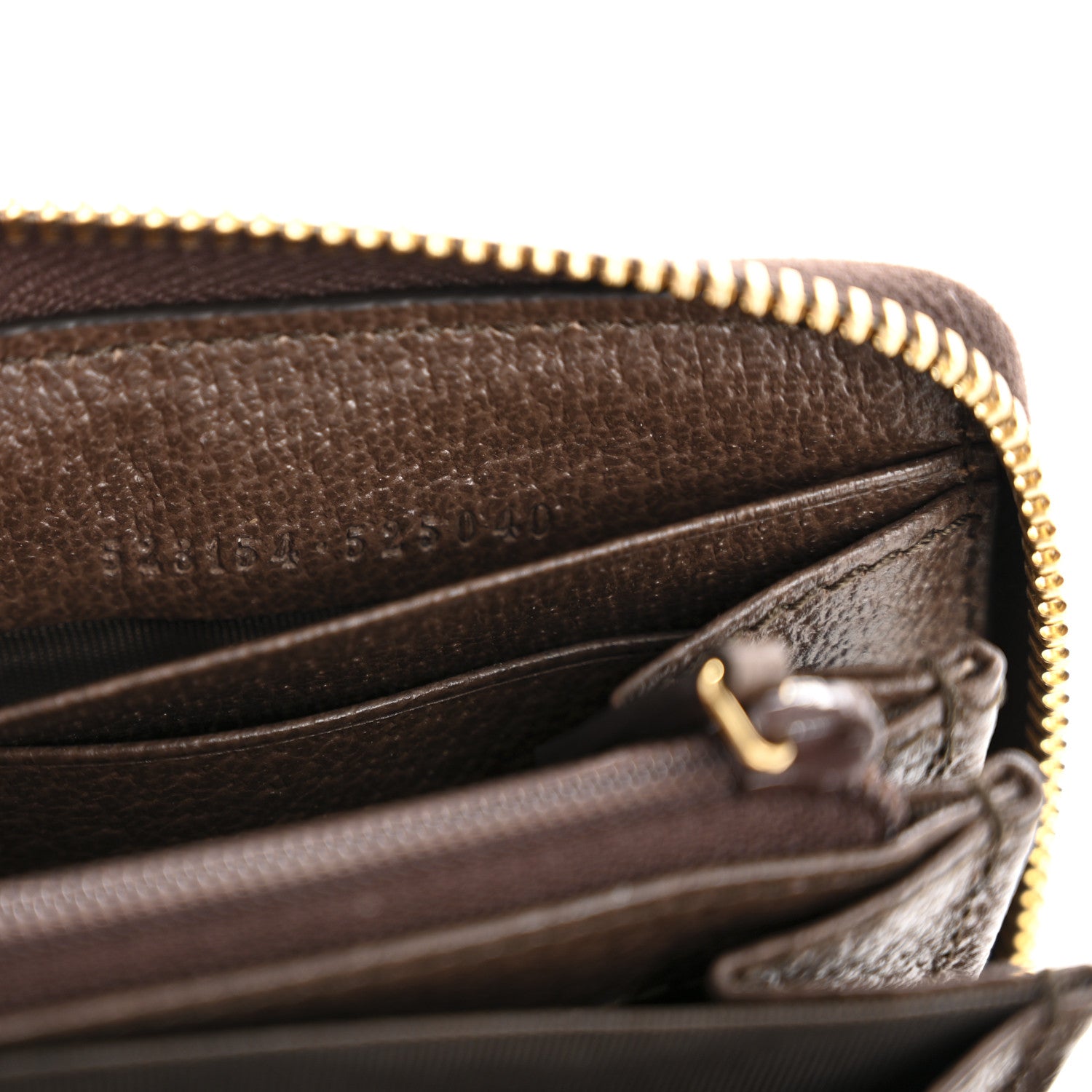 Gucci GG Supreme Monogram Web Ophidia Zip Around Wallet Brown 14 of 20