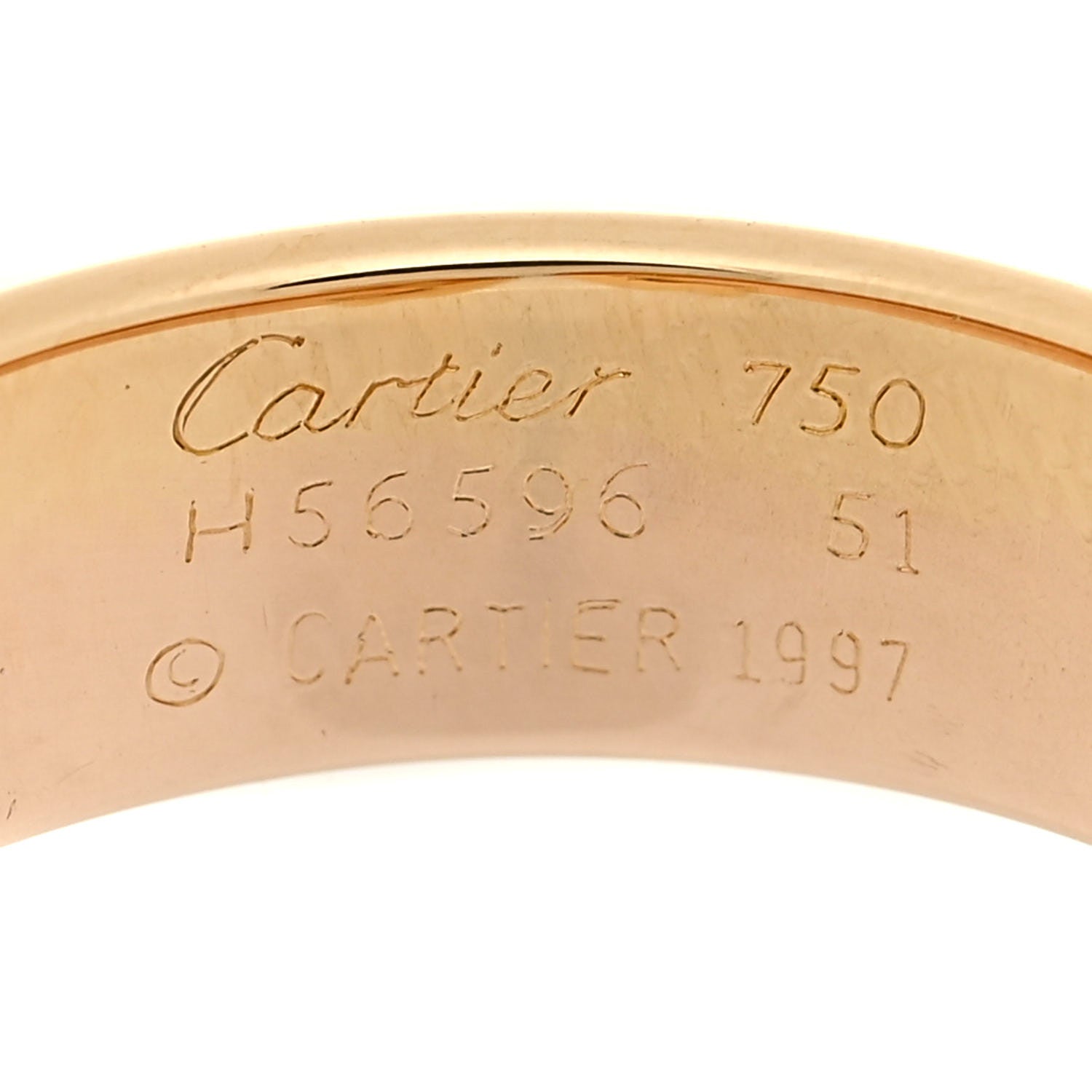 Cartier 18K Pink Yellow White Gold 8mm C De Cartier Ring 51 5.75 4 of 4