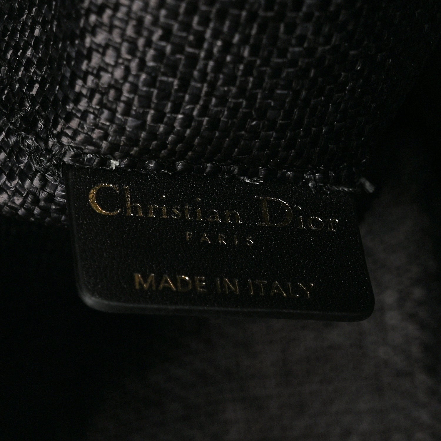 Christian Dior Raffia Calfskin Cannage Large Toujours Black Beige 7 of 11