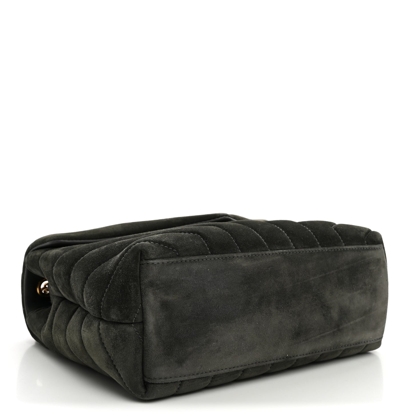 Suede Calfskin Y Quilted Monogram Small Loulou Chain Satchel Storm